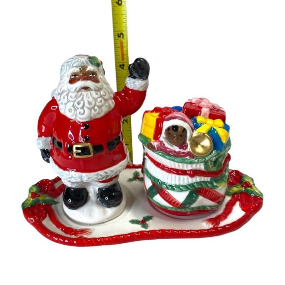 Corner Ruby CR Santa Gift Bag Christmas Salt & Pepper Shaker Set Table Decor - Picture 5 of 6